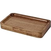 Janxin Vanity Tray, Bathroom Tray, Soap Dispenser Tray for Bathroom, Kitchen and Home Decor(Acacia-Small)