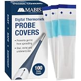 MABIS Disposable Probe Covers for Digital Thermometers, Box of 100, FSA Eligible, Can be Used Orally, Rectally or Under the Arm