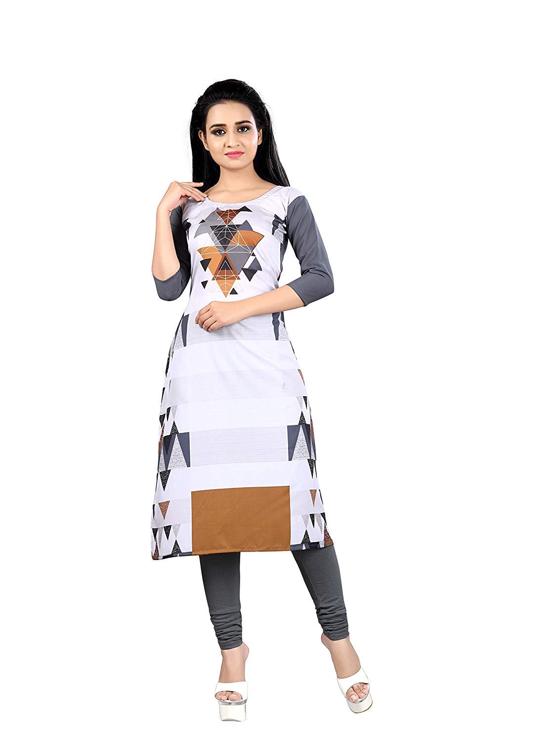 Dhavan Creation Kurtis for Women Straight Printed Crepe