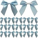 Dorothy 30 Pcs Light Blue Ribbon Bows 2" Self Adhesive Premade Satin Bows for Craft DIY Gift Wrapping Treat Bags Wedding Baby Shower Birthday Party Decorations