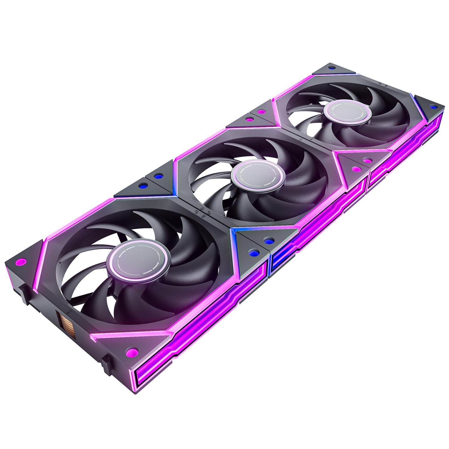AsiaHorse NyotaUltra ARGB PC Lüfter 120MM Gehäuselüfter 3 Stück, RGB Daisy Chain PC Lüfter [Infinity Mirror] [HDB] 58.5 CFM/2000 RPM/2.05MMH2O 4 Pin PWN & 5V 3Pin ARGB für Asus Aura GIGABYTE MSI