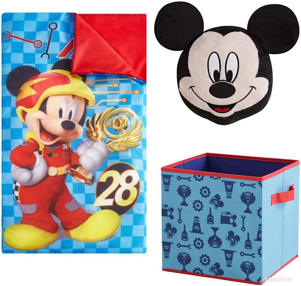 Mickey Mouse Kids Disney 3pc Sleeping Bag And Pillow Set Amazonca Home Kitchen