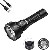 Wurkkos TD01C Tactical Flashlight, 1800LM Rechargeable, 1000M Throw USB-C | LED Spotlight for Camping, Hiking &amp; Emergency; SFT40, Buck Driver, 70H Runtime, IPX8 Waterproof , ATR