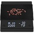TIMEMORE Coffee Scale Basic 2.0 with Timer,Black Mirror Espresso Scale with Flow Rate Function, 2000g/0.1g High Accuracy, Digital Coffee Scale for Pour Over Drip Coffee, Black
