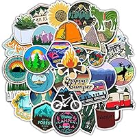 Laptop Stickers Pack Outdoor Style DIY Stickers 50PCS Water Bottles Vinyl Stickers Cute,Waterproof,Aesthetic,Trendy Stickers for Teens,Girls Perfect for Waterbottle,Laptop,Phone,Travel Case, Wall DIY