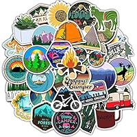 Laptop Stickers Pack Outdoor Style DIY Stickers 50PCS Water Bottles Vinyl Stickers Cute,Waterproof,Aesthetic,Trendy Stickers for Teens,Girls Perfect for Waterbottle,Laptop,Phone,Travel Case, Wall DIY