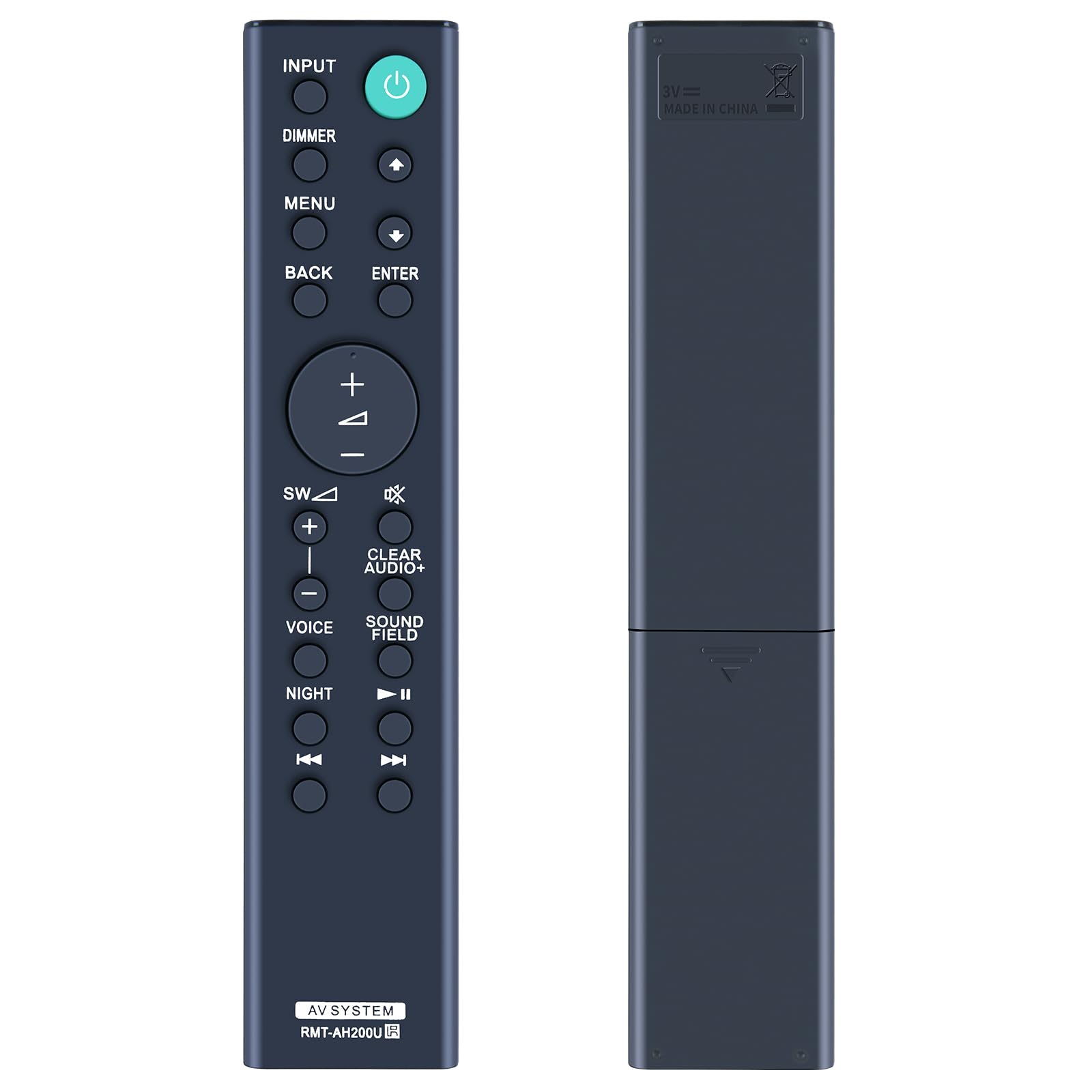 TCNOUMT RMT-AH200U Remote Control Suitable for Sony Sound Bar AV System HT-CT390 SA-CT390 SA-WCT390 HT-RT3 HT-RT4 HT-RT40 SS-RT3 SS-RT4 SA-WRT3 RMTAH200U Replacement Audio Remote Control