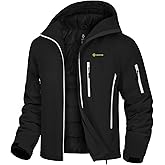 GEMYSE Men's Ski Jacket Warm Winter Snow Coat Waterproof Mountain Windbreaker Jacket for Snowboarding Hiking