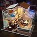 WYD DIY Sunshine Doll House Handmade Wooden Dollhouse With Furniture Kits LED Light Creative Gift