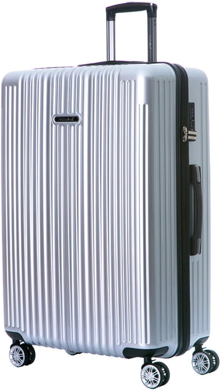 NaSaDen Hardshell Luggage and zipper Suitcase with Wheel Large luggage TSA Lock ABS + PC [ Silver ] 29-Inch German Design Suitcase for Women/Men/Business/Travel [ 1 year warranty ]
