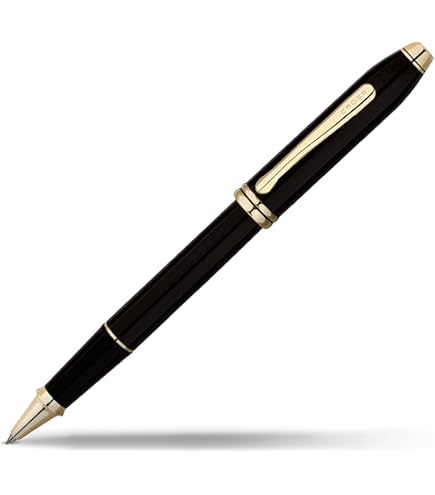 Amazon.com : Cross Townsend Black Lacquer Ballpoint Pen with 23KT