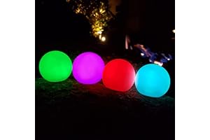 LANPOOL Floating Pool Light Ball, RGB Color Changing Bath Hot Tub Light, IP68 Waterproof Orb Light up Ball for Pool Gift, Glow Led Pool Balls Lights for Hot Tub,Pond,Bathtub,Spa, Decor Outdoor Indoor(4PCS)