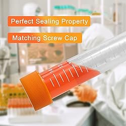 zommto 15mL Centrifuge Tubes,100 PCS Conical Tubes