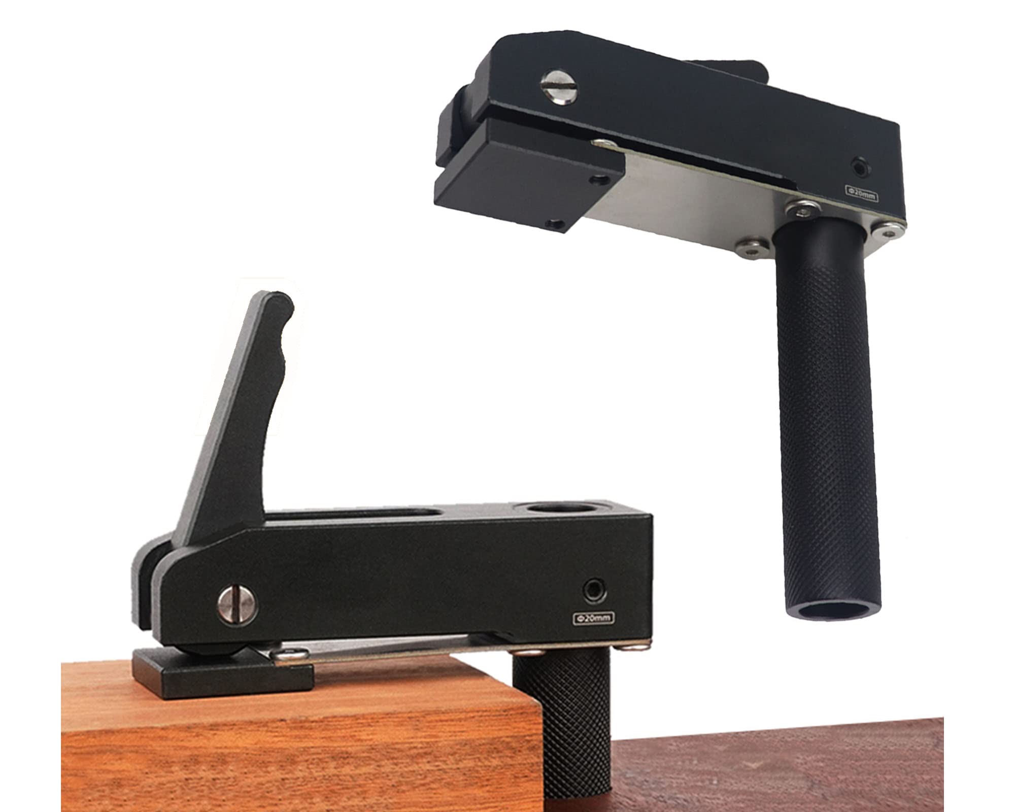 2 Pack MFT Hold Down Clamps, 3/4" Desktop Quick Acting Hold Down Clamp Adjustable Fast Fixed Clip, Aluminum Alloy Benchtop Quick Clamps for Wood Carving, Routing, Sanding(3/4"(19mm))