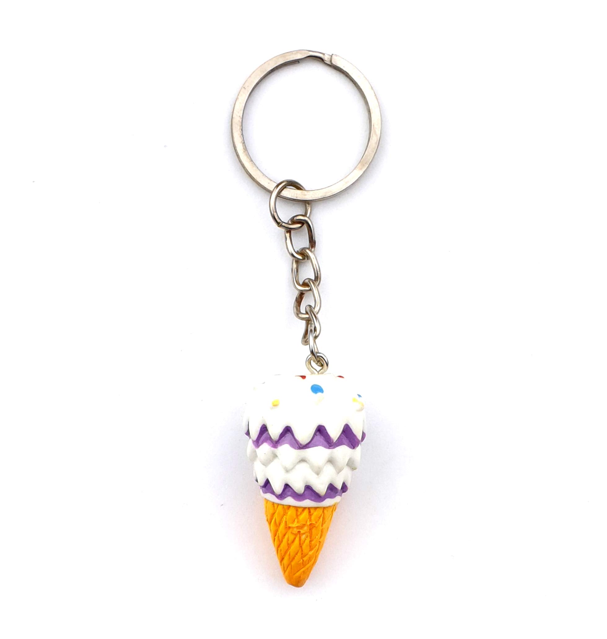 S8keMedia Purple Ice Cream Cone Keyring Design #149
