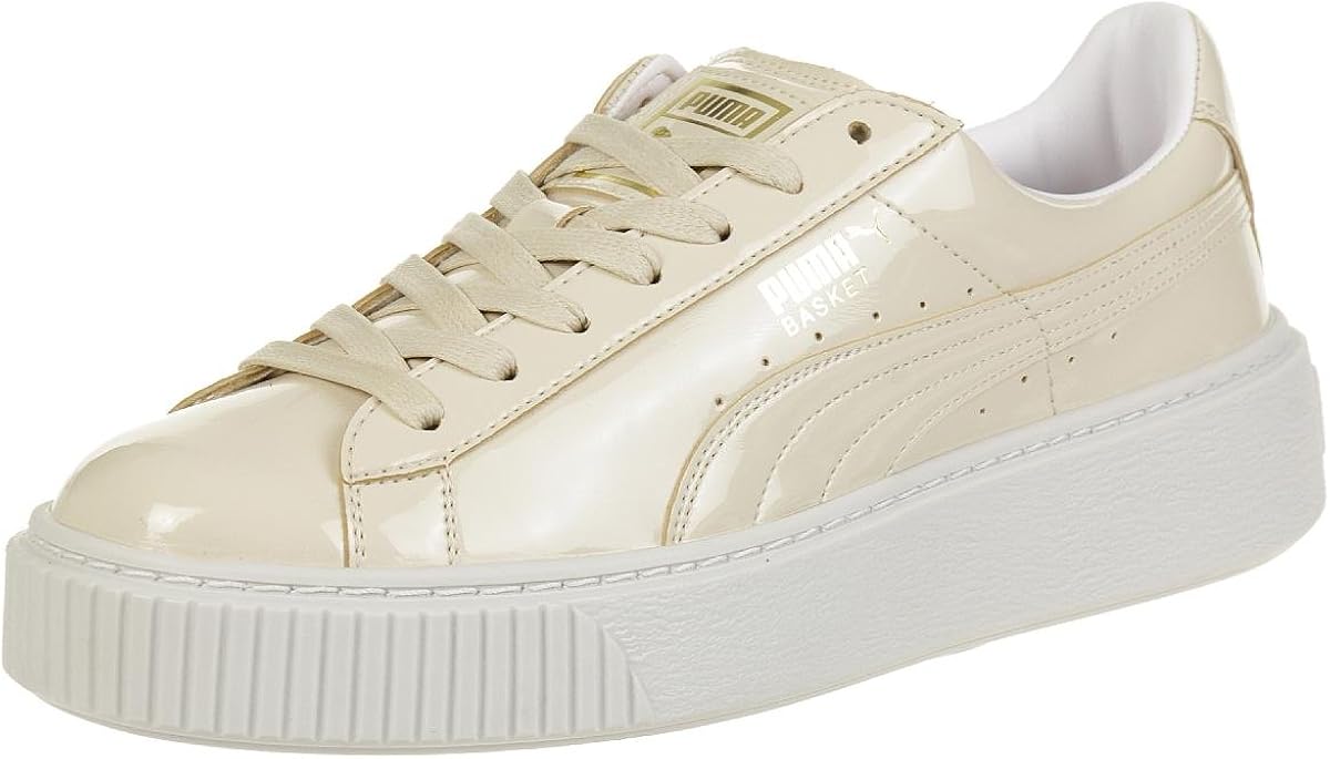 puma basket platform beige