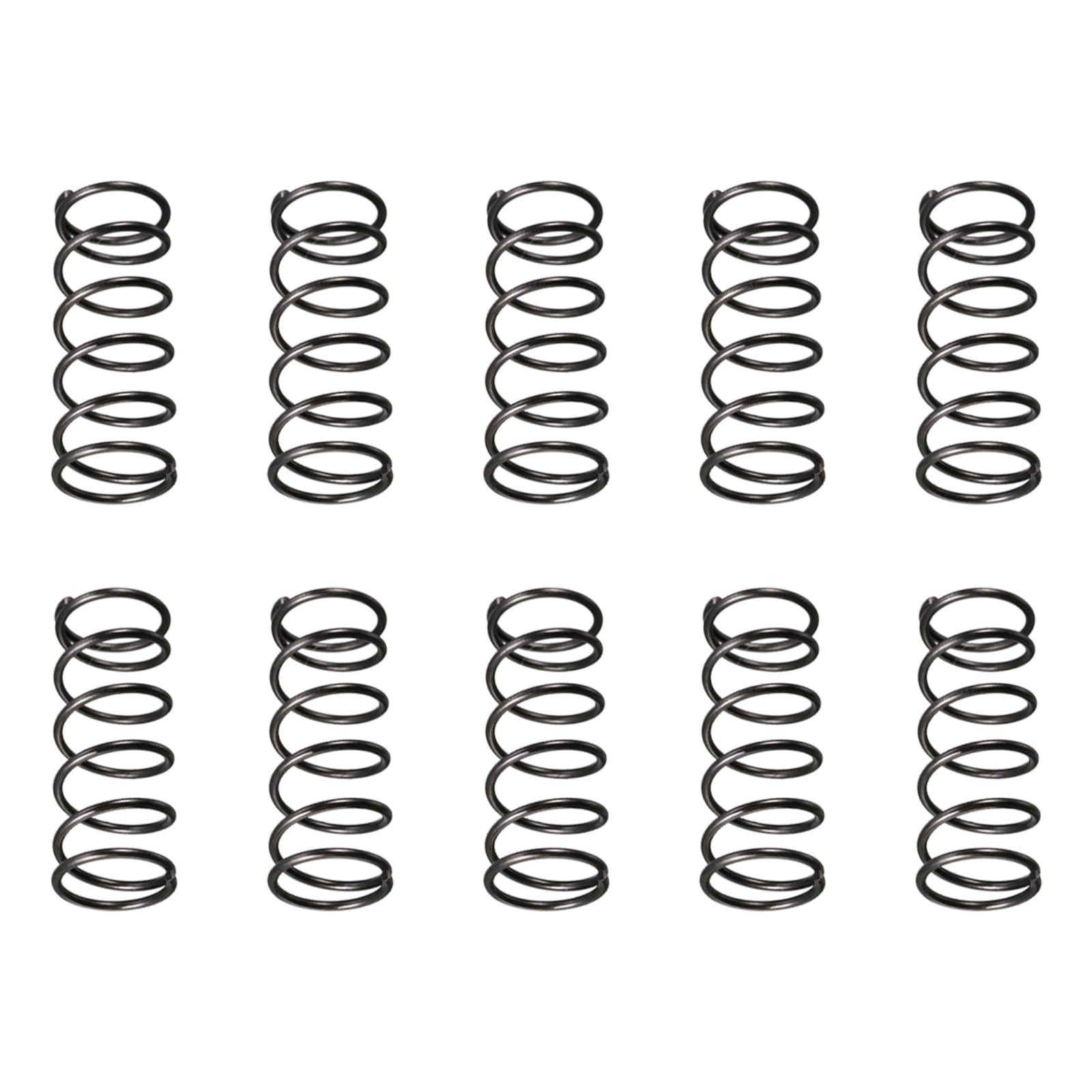 DTGN 1.2x14x35mm(DxODxL) Compression Spring - 10Pack - Good for Machinery - Spring Steel Extension Spring - Black