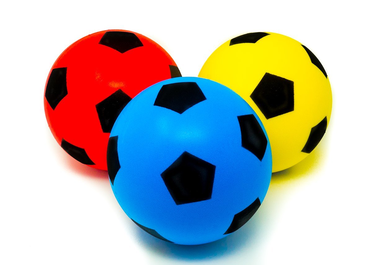 E-Deals 20cm Foam Football Pack of 3 Assorted Colours