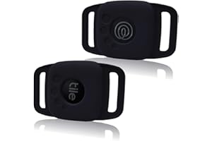 COUNLISHA Silicone Case for Tile Mate 2024,mate2022 for Dog Collar,Cover Accessories for Tracker Anti-Scratch,Sturdy Secure tag Holder Protect Finder for pet,cat,Bag (Black,2pack)