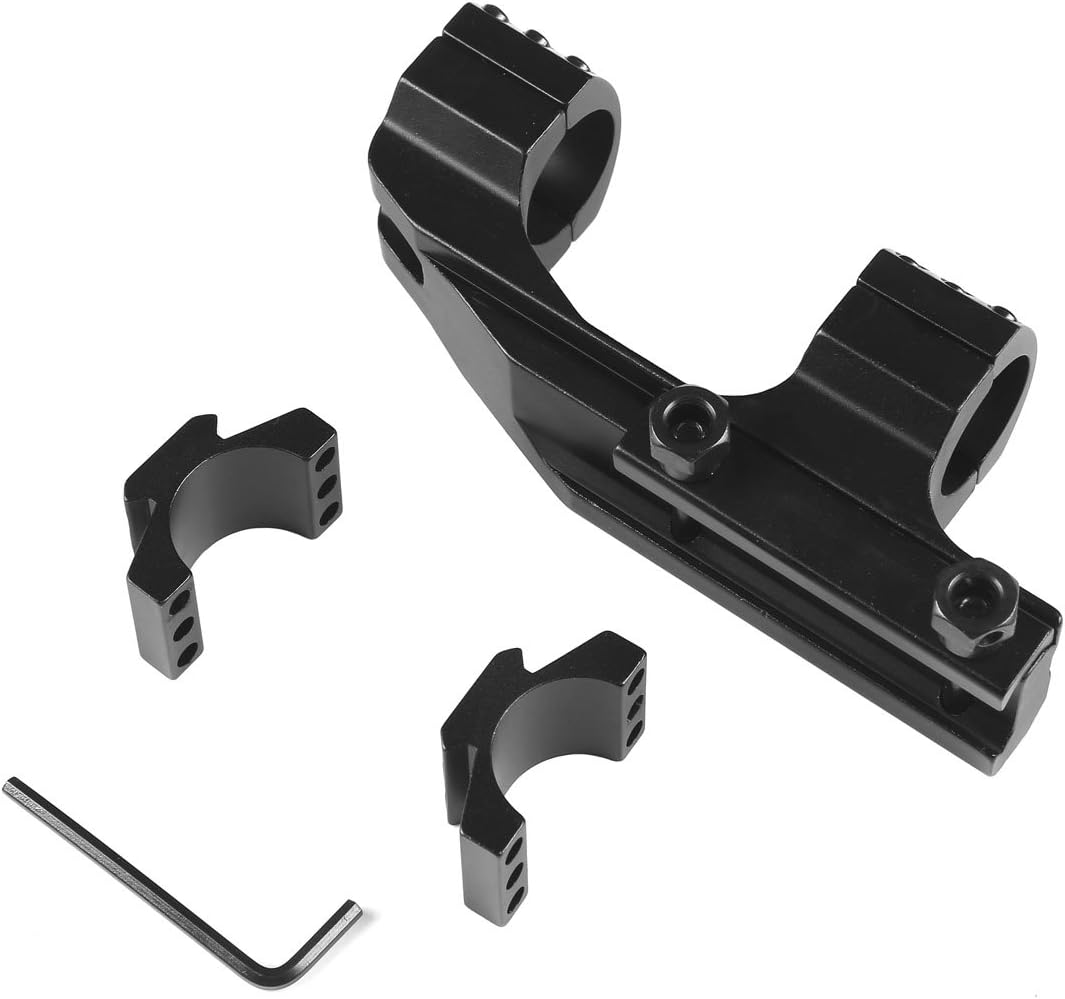 MIZUGIWA 1 inch Cantilever Flat Top Weaver Forward Reach Dual Ring Rifle Scope Mount : Sports & Outdoors