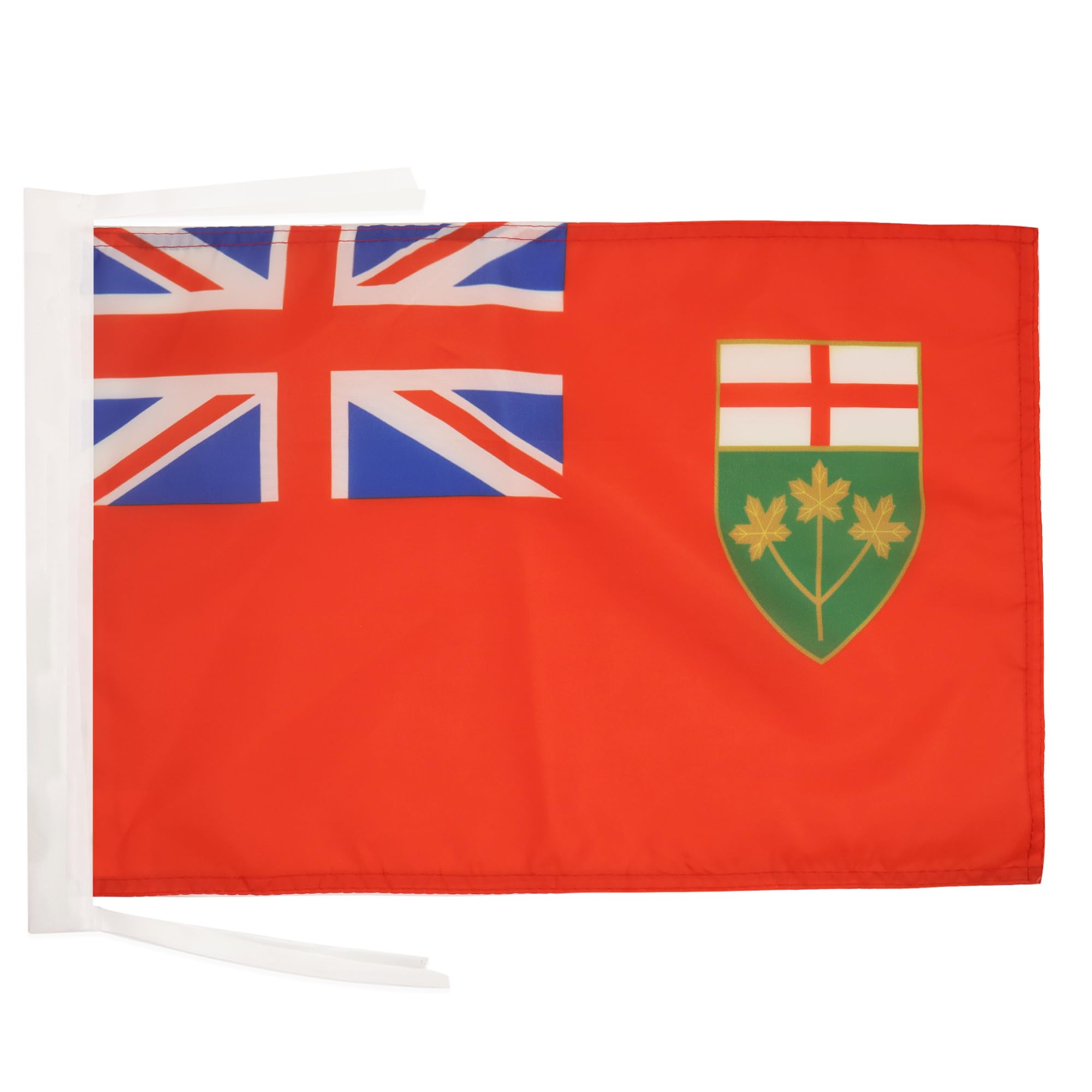 AZ FLAG - Ontario Flag - 18'' x 12'' - 100% Polyester Canada - Canadian region of Ontario Small Banner with Two Cords - Fade Resistant - Vivid Colors - 18x12 in - 45x30 Cm โ image 1