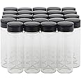 30 ml (1 Oz) Clear Glass Vials Liquid Sample Transparent Glass Bottles Screwcap Lab Capacity Container Pack of 24