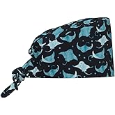 WILL BUDXEG Working Cap with Sweatband for Women Men, Adjustable Cleaning Working Hats, Nurse Surgical Caps(Tie Back)