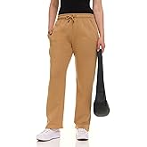 MODERN BASICS Straight Leg Sweatpants for Women, Fleece Loose Fit Open Bottom Lounge Womens Sweatpants with Pockets