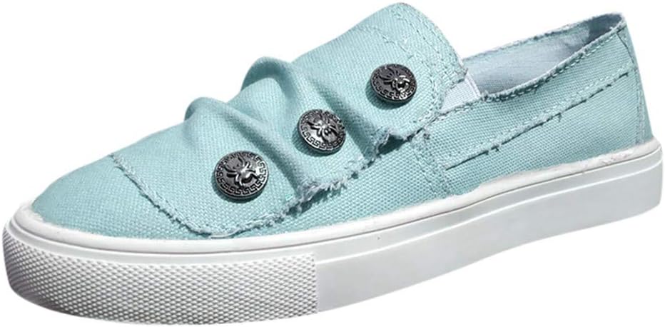 Women Loafers Vintage Out Shoes Round Toe Platform Flat Heel Buckle Strap Casual Walking Shoes