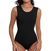 DSPSAM Cute Sleeveless Tank Tops Bodysuit for Women Crew Neck Casual 2026 Summer Tops