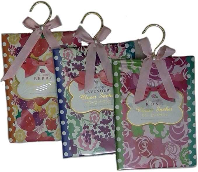 Closet Hanging Fragrance Sachets 3 Sets Berry, Lavender