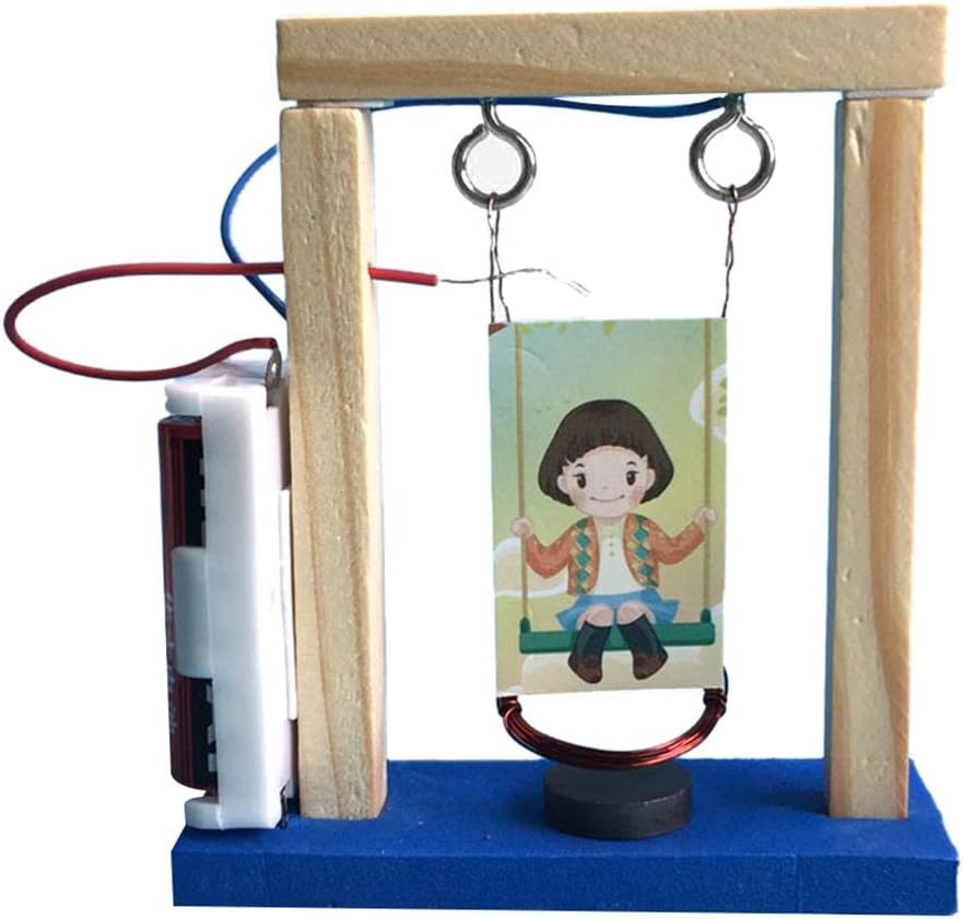 Domybest Creative DIY Science Kit Handmade Science Experiment Assemble Model Kids Students Educational Game Toys (Wood Science Swing Set)
