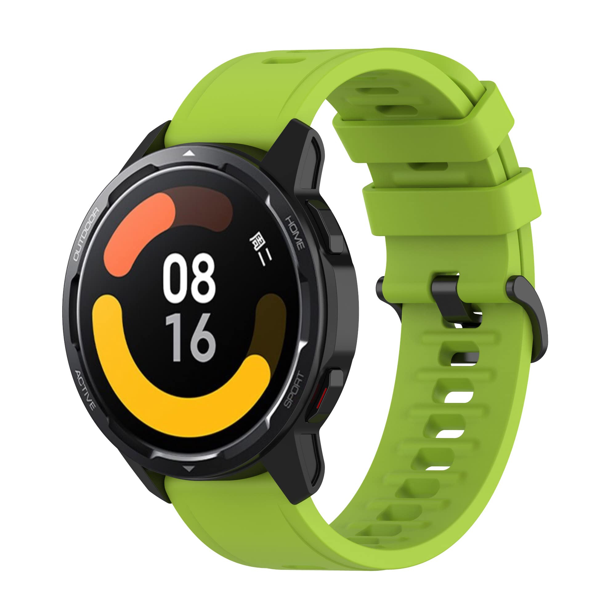 Tiggo Watch Strap Compatible for xiaomi watch S1 active,Silicone Wristband Adjustable Replacement Sport Strap, Watch Strap Wristband for xiaomi watch s1 active/xiaomi watch S1/watch color (lime)