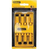 Stanley Tools 6-Piece Precision Screwdriver Set, Black/Yellow