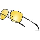 SUNGAIT Men's Polarized Square Aviator Sunglasses Durable Metal Frame for Fishing Driving Golf 100% UV Protection