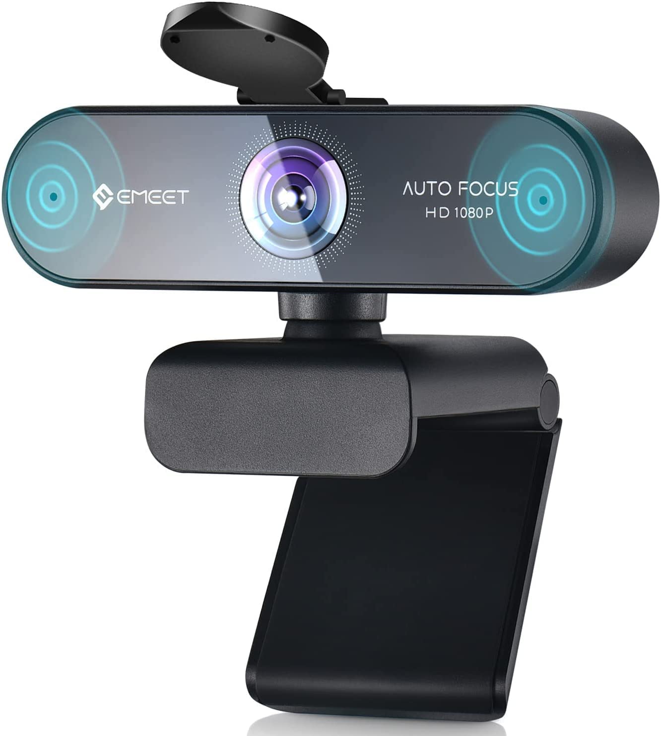 EMEET NOVA 1080P Full HD Webcam With Auto Focus, Dual Microphone, Low-Light Correction, 96° Field of View, Plug & Play, for PC, Xbox, Win10, Mac OS X, Skype, Zoom, Conference