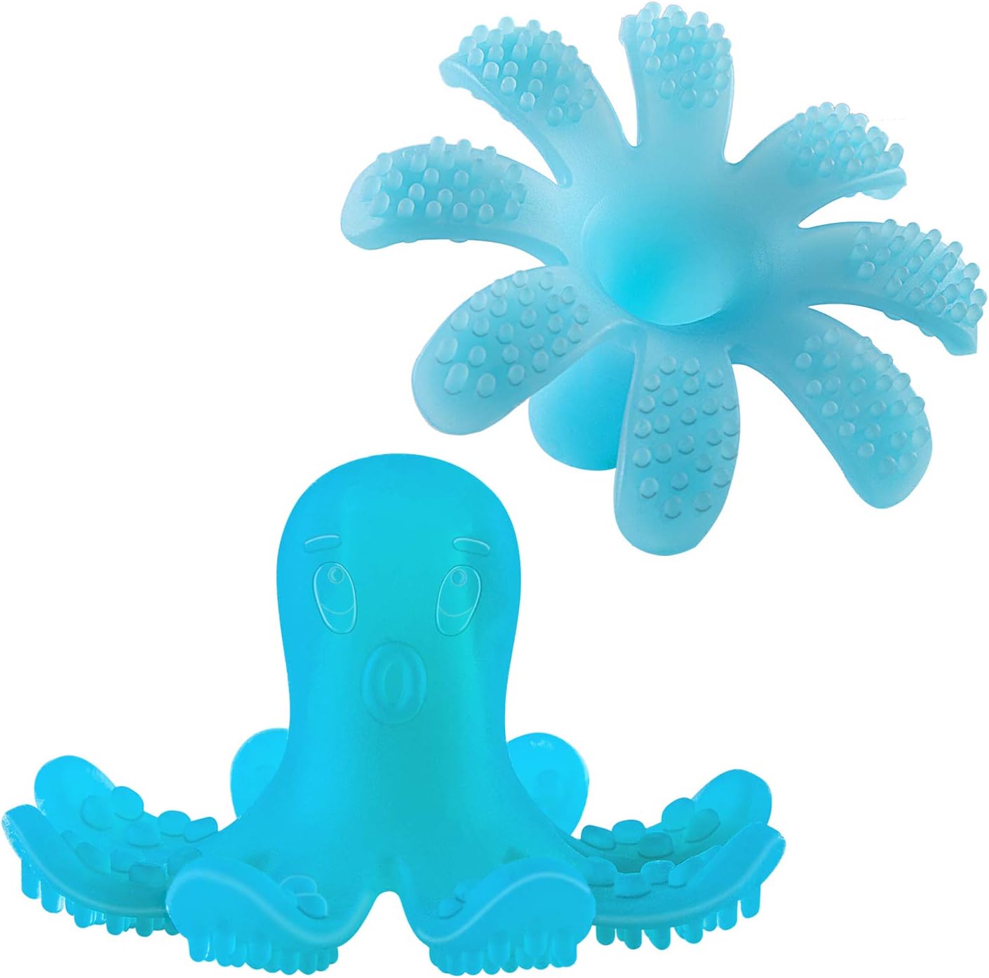 SOYAR® Baby Teether – Octopus Teether Toy & 100% BPA Free Silicone. (Blue)