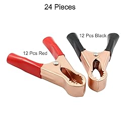 Suiwotin 24pcs Insulated Alligator Clips, Heavy