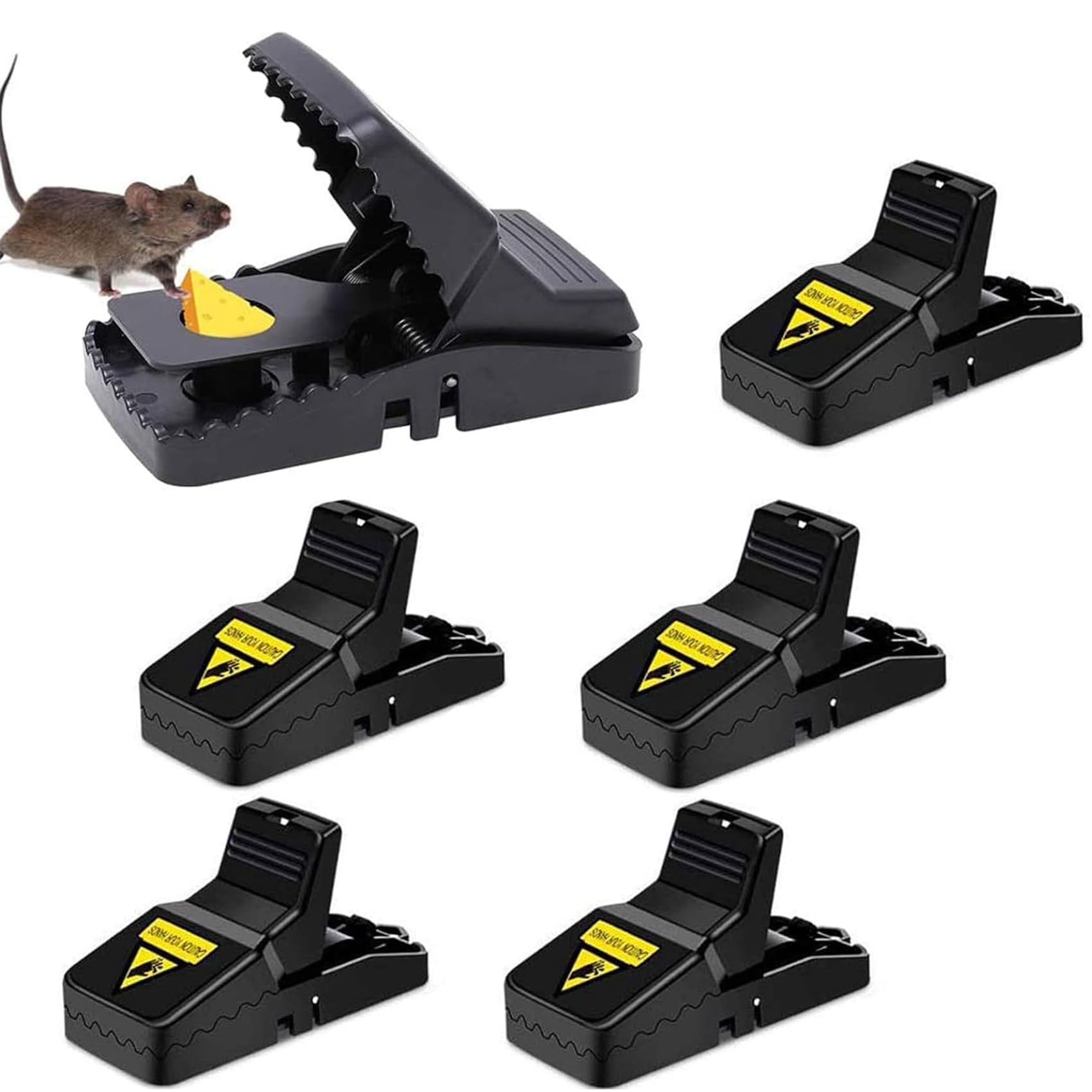 Homened Mouse Trap, 6 Pack Small MiceRat Trap Pest Control Rat Traps Snap Humane Rat Trap Power Rodent Killer for Indoor and Outdoor Use