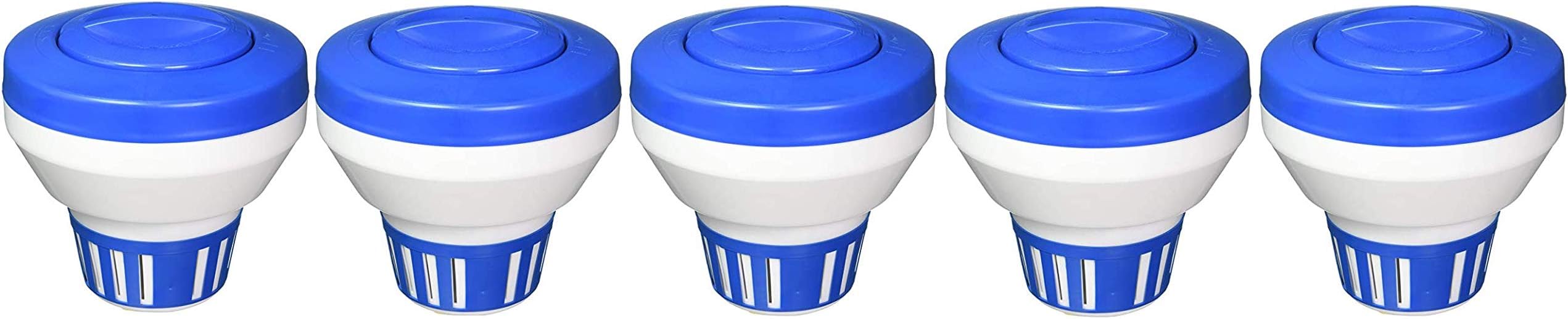 Pooline 11063A Swimming Pool 7" Floating Chemical Dispenser Floater 1", 3" Chlorine Tablet Tabs (5-(Pack))