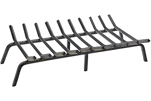 Minuteman International Non-Tapered Iron Fireplace Grate, 36-in x 17-in,FG6-36NTC,Black