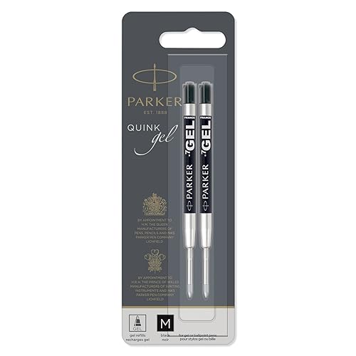 Brand New. Parker Refill Gel Ball Pen Medium Black Ref S0881260 [Pack