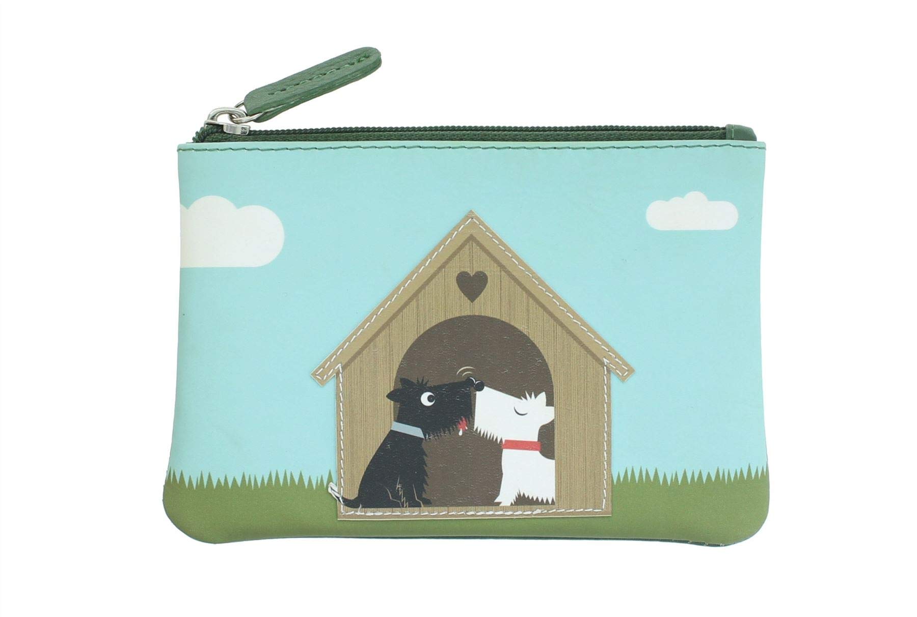 Mala Leather Applique and Printed Leather Coin Purse 4115_11 Dogs in Love