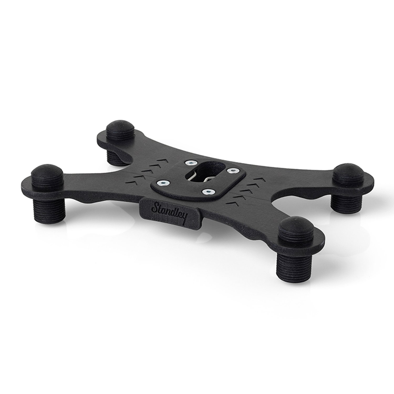 Guitar Stand by Standley, Acoustic Guitar Stand, Universal Fit, Lightweight Click-On Guitar Foot Stand, Adjustable Feet and Protects Guitar Strap Button, Guitarist Gift, Fits in Guitar Case, Black