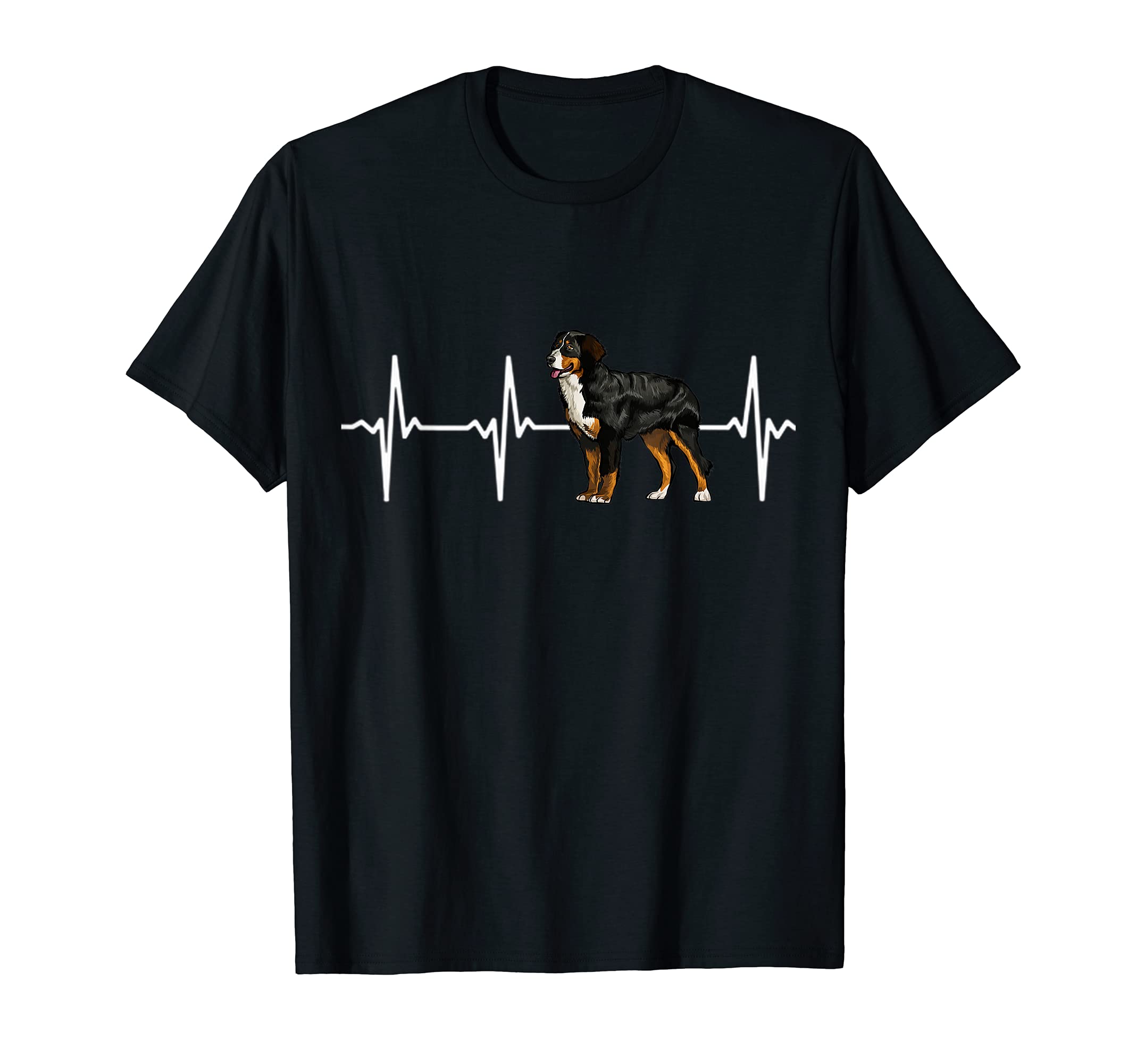 Bernese Mountain Dog Heartbeat Love My Dog T-Shirt