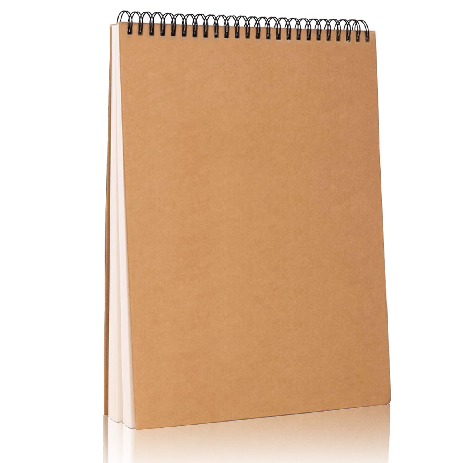 KXF Professional Spiral Bound A4 Sketch Book Blank Artist Sketch Pad with Hardback Cover- 60 Sides(30 Sheets) of 170gsm Recycled Cartridge Paper(A4 Landscape)