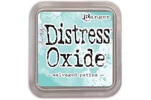 Ranger Tim Holtz-Distress Oxide Ink Pad-Salvaged Patina, 3 x 3 inch