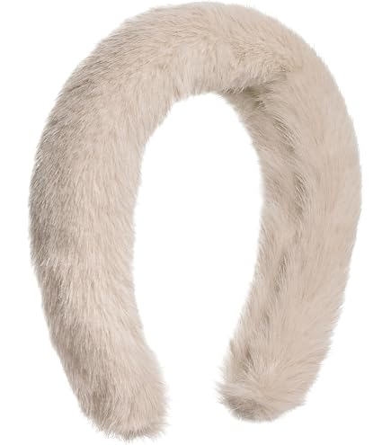 White Faux Fur Headband Adjustable Soul Young OSFM Amazon.com : Soul Young Faux Fur Headband And Collar White  main image 2