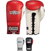 Ringside Lace-Up IMF Tech Boxing Training Gloves | Synthetic leather lace-up sparring gloves with 2.5" of shock-absorbing IMF foam and an attached thumb for maximum safety.