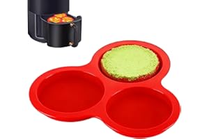 Silicone Egg Molds for Oven, Round Non-Stick Egg Boiler Molds, 3-Cavity RoundEgg Tray, RoundEggMold for Air Fryer Cooking, Id